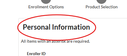 Personal Information form — you've reached the checkout step